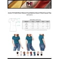 thumbnail image 2 of MixMatchy Women's Junior Fit Solid Short Sleeve Front Button Down Fitted Casual Top, 2 of 6