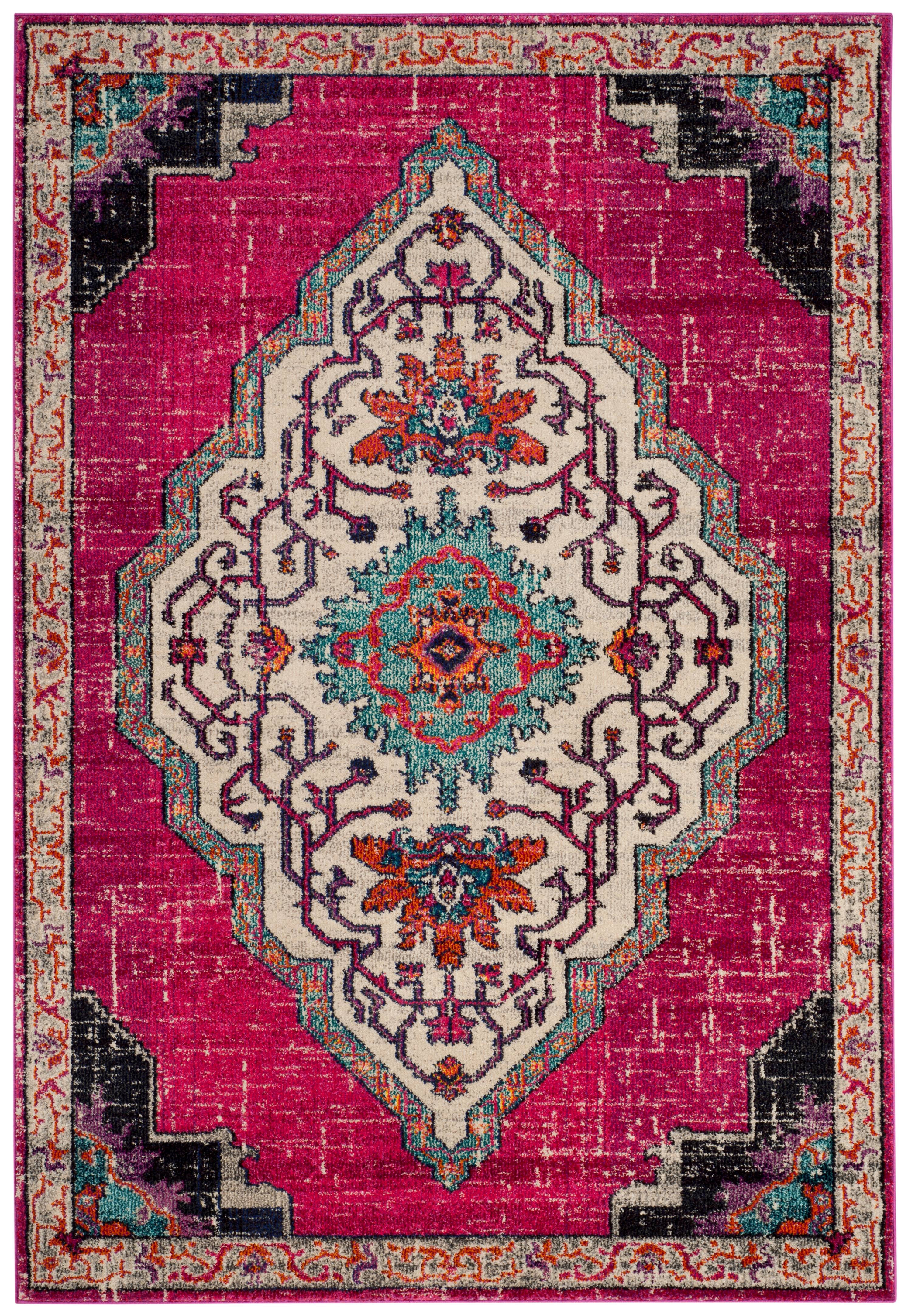 SAFAVIEH Monaco Trochez Traditional Area Rug, Pink/Multi, 8' x 10'