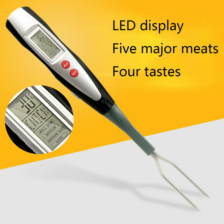 OOKWE Meat Thermometer Fork with Thermometer Digital Cooking Fork Instant  Read Thermometer Fork Kitchen Grilling Smoker 