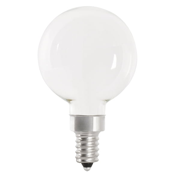 Feit G16.5 E12 (Candelabra) LED Bulb Soft White 60 Watt Equivalence 2 Pk