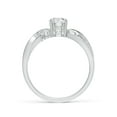 thumbnail image 2 of ANGARA Natural 0.58 Ct. Diamond Three Stone Ring in 14K White Gold for Women (Ring Size: 3.5), 2 of 13