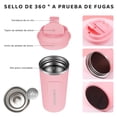 thumbnail image 4 of 2 tazas térmicas de acero inoxidable 304 de 18 oz/510 ml con tapa, vaso de vacío para bebidas de café frías y calientes, taza de café aislada para oficina, automóvil y estacionamiento, 4 of 6