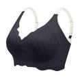 thumbnail image 2 of Women's Lace V-Neck Bralette with Back Buckle - Soft Stretch Fabric, Wire-Free, Breathable for Everyday Wear, 2 of 5