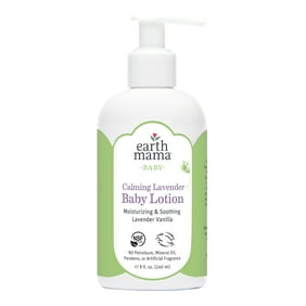 Earth Mama Calming Lavender Baby Lotion with Soothing Lavender and Vanilla, 8 fl oz