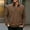Brown, variant on YLSDY Men's Golf Sweatshirts, Quarter Zip Stand Collar Long Sleeve Fall Winter Casual Athletic Workout Sweaters Pullover Black S