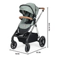 thumbnail image 2 of BebeRoad RX 3-in-1 Foldable Baby Stroller, Reversible Seat 5 Point Harness Infant Stroller with Sunshade Rain Cover Mosquito Net & Large Storage Basket, Green, 2 of 7