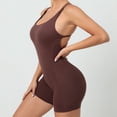 thumbnail image 5 of Women Yoga Jumpsuits Workout Sport Jumpsuits Women Activewear Women Sports Bodysuits & Jumpsuits Women Sports Jumpsuits Crisscross Backless Sports Romper Belted Suit Velour Jumpsuit Women Jumpsuit, 5 of 8