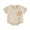 Beige, variant on Bagilaanoe Newborn Baby Girl Rompers Letter Print Short Sleeve Bodysuits 3M 6M 12M 18M 24M Infant Casual One Piece Short Jumpsuit