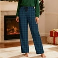 thumbnail image 5 of Kakii Men's Elastic Waist Flannel Pajama Pants Plaid Sleep Bottoms Lounge, 5 of 9