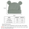 thumbnail image 6 of Newborn Baby Beanie Preemie Boys Hats Autumn Winter Newborn infant Hospital Hats for Girls 0-6 Months(White+Black+Gray Green+Coffee,0-6 Months), 6 of 6