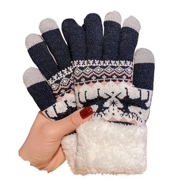 Extra Warm Winter Gloves For Women and Men, Double-Layer Screen Touch Gloves, Super Warm Woven Hand Warmer