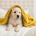 thumbnail image 3 of Moonlight20015 Plush Throw Ochre Fleece Blanket Super Soft Warm & Lightweight Ideal for All Seasons, 3 of 10