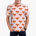 thumbnail image 5 of Yiaed cute fox pinkPrint Men's Short Sleeve Polo Shirt,Golf Polo for Men Three-Button Golf Shirt Athletic Casual Collared T-Shirt- Small, 5 of 7
