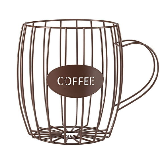 Miles Kimball Coffee Cup Wire Basket, Brown Decorative Wire Basket