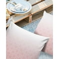 thumbnail image 2 of Pack of 2 Outdoor Pillow Covers, Pink White Ombre Geometric Trellis Morrocan Waterproof Square Throw Pillowcase Cushion Decorative Pillow Covers for Couch Patio Tent, 26x26 in, 2 of 6