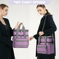 thumbnail image 4 of Lunch Bag for Women, Insulated Double Deck Lunch Box for Adults, Leakproof Cooler Lunchbox for Men with Adjustable Shoulder Strap, Purple, 4 of 5