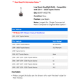 thumbnail image 2 of Low Beam Headlight Bulb - Compatible with 2011 - 2020 Toyota Sienna 2012 2013 2014 2015 2016 2017 2018 2019, 2 of 2