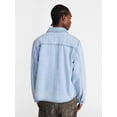 thumbnail image 3 of No Boundaries Denim Shacket with Long Sleeves, 100% Cotton 14 oz Denim, Men's XS-4XLT, 3 of 4