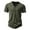Green, variant on Kureaily Men's Casual Shirts Classic V-neck Button Cotton Short Sleeve T-Shirt Summer Basic Solid Lightweight Tees Tops