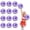 Purple+White, variant on 14 Pcs Cheerleading Poms-pom Poms Cheerleading With Finger Holes Cheer Pom Pomsfor Dance- Matches- Team Spirit Sports.