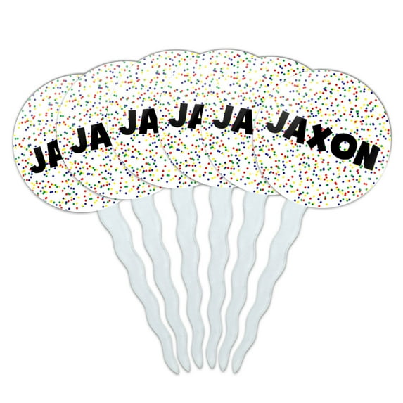 Jaxon Cupcake Picks Toppers - Set of 6 - Mutlicolored Speckles