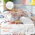 thumbnail image 2 of Fall Eucalyptus Leaf Bedding Duvet Cover Set Twin Size 4 Pieces Blue Leaves Plant Thanksgiving Bedding Set with Zipper Closure, 1 Comforter Cover 68x86 Inches 1 Flat Sheet & 2 Pillow Cases, 2 of 7
