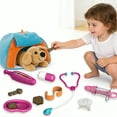 thumbnail image 2 of Stuffed Dog Plush with Carrier & Accessories Toys Pretend Play Puppy Pet Care Playset, Gifts for Girls 3 4 5 6 Year Old, 2 of 4