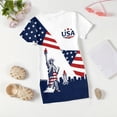 thumbnail image 6 of Grblisyd Red White and Blue Dress for Girls Patriotic Short Sleeve Crewneck A Line Dresses Independence Day 250 Anniversary USA Flag Outfits, 6 of 6