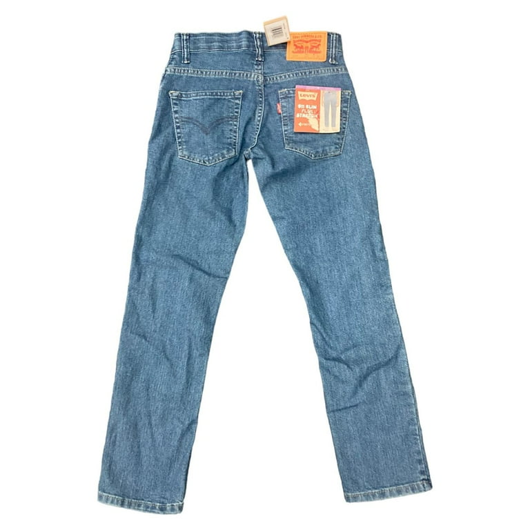 Levi Strauss Co. Boys 511 Slim Flex Adjustable Waist Stretch Straight Leg Jean
