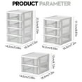 thumbnail image 3 of 1 Storage Box Plastic Kitchen Pantry Stackable Storage Organizer Container Station With Drawers for Cabinet Countertop Holds Coffee Tea Sugar Packets Creamers Clear White, 3 of 9