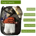thumbnail image 4 of Square mesh pop-up laundry basket is easy to open and fold, easy to store clothes storage basket, portable dirty clothes basket, 4 of 6