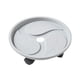 thumbnail image 5 of Bandeja redonda para macetas, jardinera para sala de estar, orificio de drenaje, paleta de plástico, soporte para bonsái de interior con caja de recolección de agua, 360 grados, gris, 36cm Inevent HA011361-06, 5 of 7