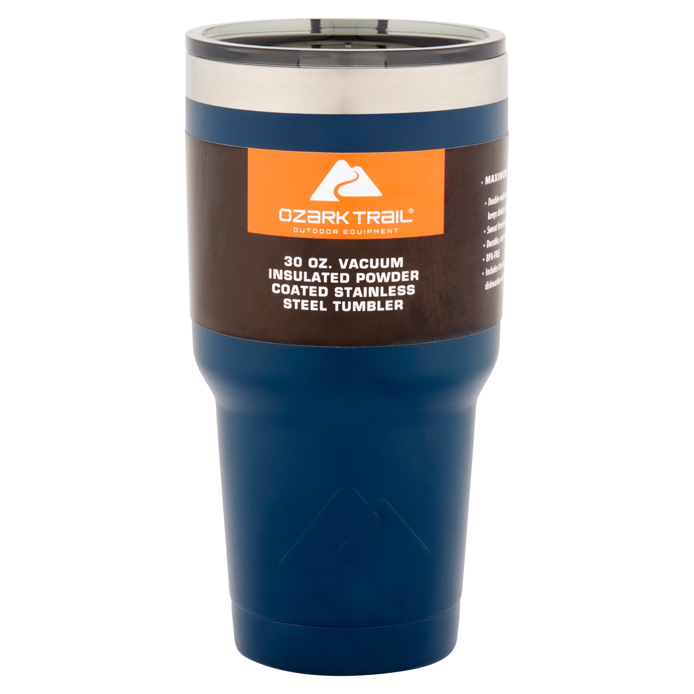 Ozark Trail 30Ounce DoubleWall VacuumSealed Tumbler Thermos Navy eBay