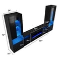 thumbnail image 3 of VanAcc Fireplace TV Stand Set, Inclues 80" TV Stand(Max Screen 70") & 2 LED Highgloss Bookcase, 3 of 7
