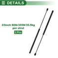 thumbnail image 6 of Unique Bargains 2pcs 80Ib/355N/35.5kg 23inch/585mm Lift Supports StrutsGas Spring Black, 6 of 7