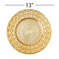 thumbnail image 3 of Simply Elegant Sun Calendar Glass Charger Plate | Service Plate for Parties, Dinner, Weddings, Quinceaneras and Events | 13 inch Diameter | Gold - Gloss Finish | Set of 4, 3 of 12