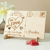 Happy Valentine's Day Personalized Wood Postcard, We Love You