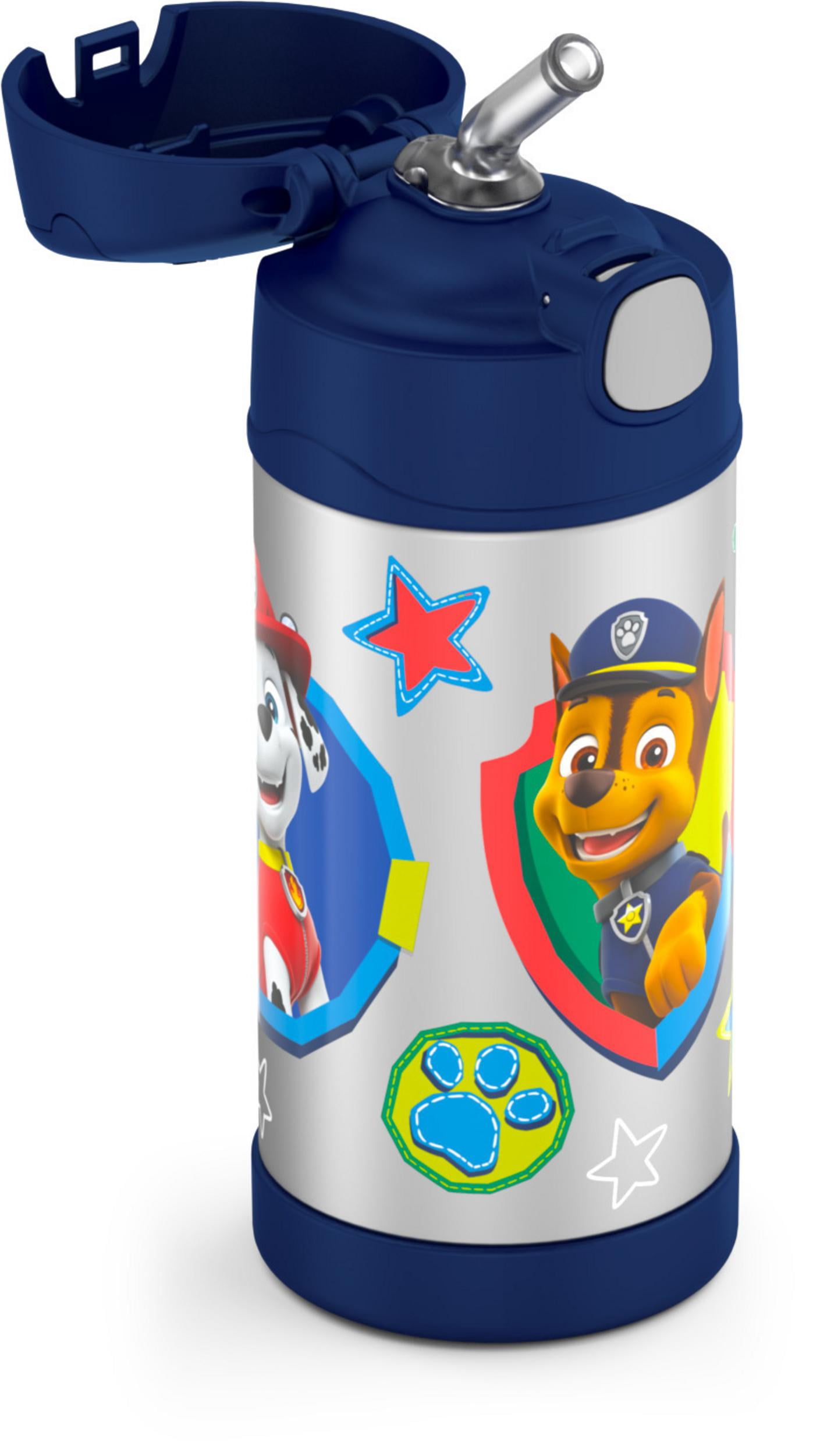 Thermos Stainless Steel Funtainer Water Bottle with Straw, Paw Patrol, 12 Fluid Ounces