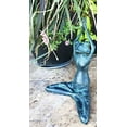 thumbnail image 4 of Large 16.5" Tall Aluminum Meditating Yoga Frog Toad Decorative Outdoor Statue, 4 of 4