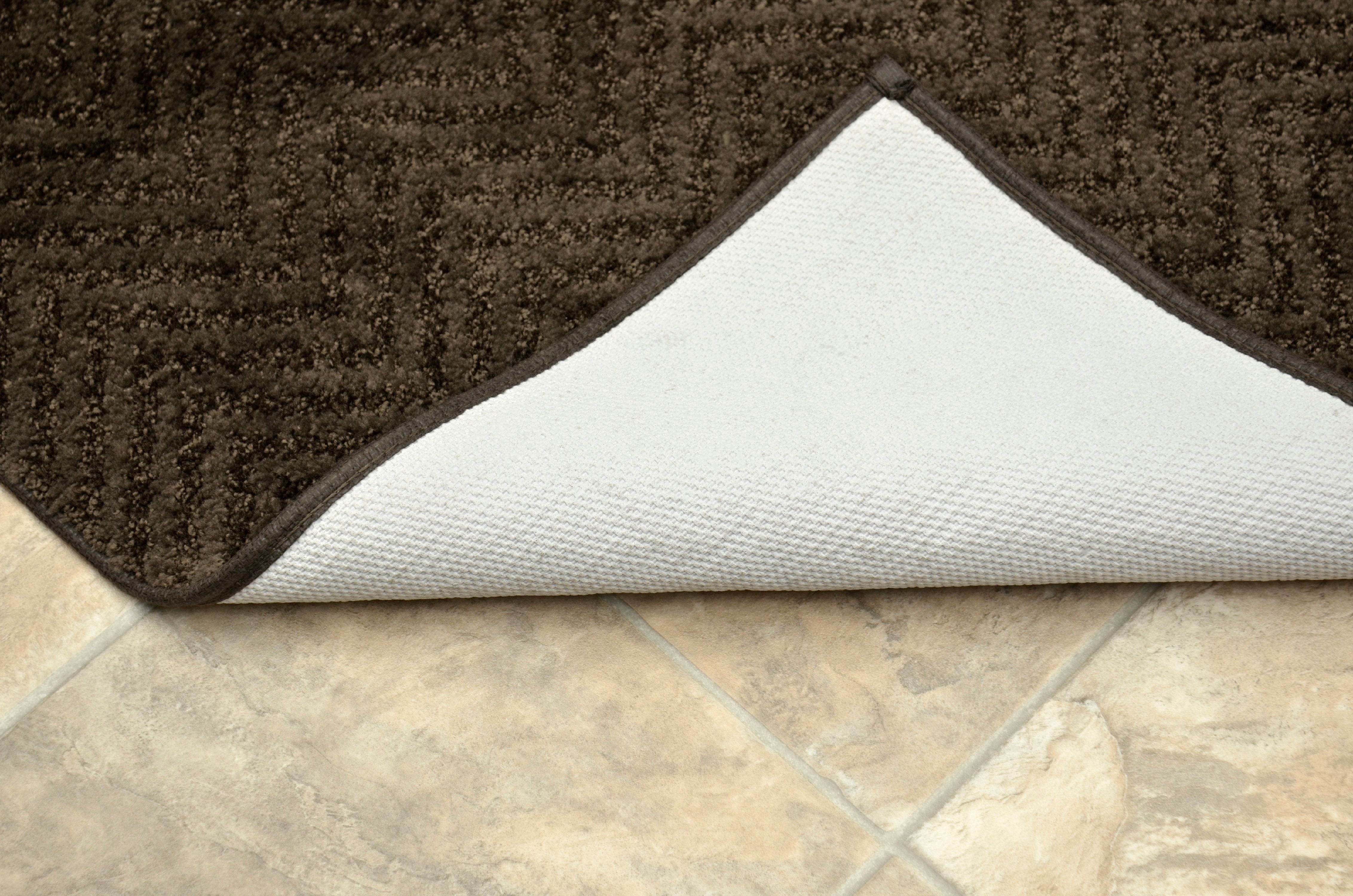 Garland Rug Palazzo Nylon Chocolate Bath Rug Set, 2 Piece Set (17"x24" Bath Rug, & 21"x34" Bath Rug)