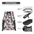 thumbnail image 4 of Rateoe Vintage Butterflies Pattern Durable Student Backpack Laptop Bag- Ergonomic Design, Waterproof Twill Fabric - Ideal for School, Travel, and Outdoor Activities, 4 of 6