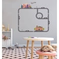 thumbnail image 2 of THE CITY - Kids Bedroom Vinyl Decal Art Adhesive Decoration Police Station Design Home Wall Decal Sheet - DIY Removable Sticker Build A City Stick And Peel For Readjustment Wall Decor 23" x 20", 2 of 3