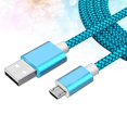 thumbnail image 3 of EeaseCA 1 Meter 2.1A Charger Cable Nylon Braided Micro USB Data Sync and Charging Cable for Android Phones Tablets Galaxy S7/ S6/ Pixel/ Xperia/ Lumia (Blue), 3 of 7