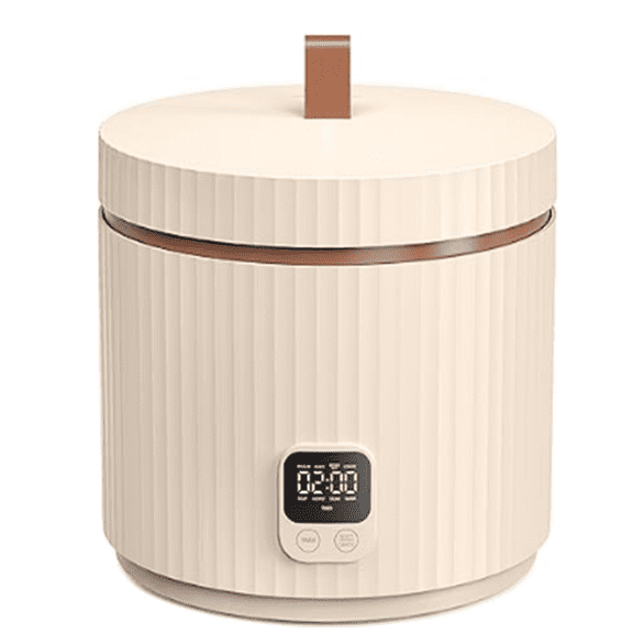 Rice Cooker Small 3 Cup Uncooked /6 Cup Cooked, Modern Multifunctional Mini Rice Cooker with Display Touch Button for 1-3 People Ceramic Coated Non-Stick Pot 8 Cook Functions - Cooking & Warmer