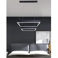 thumbnail image 2 of Candil Estela 2 Cuadrados Negros Iluminacion Luz Vic Lampara colgante, 2 of 7
