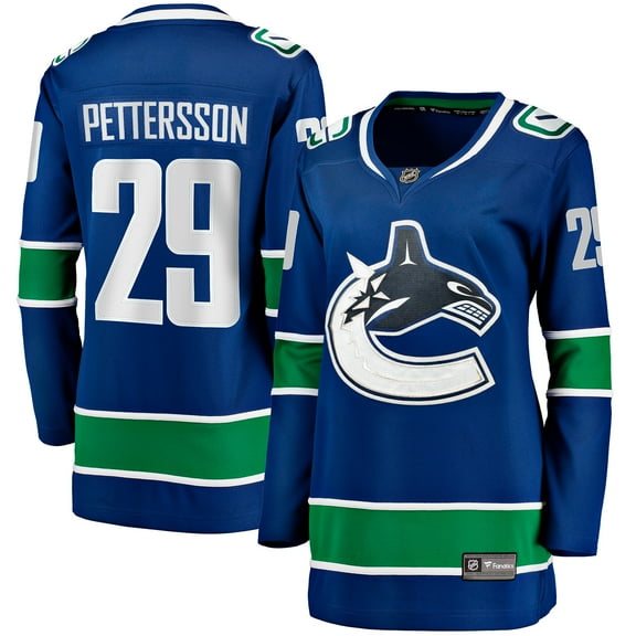 Women's Fanatics Marcus Pettersson Blue Vancouver Canucks Home Breakaway Player Jersey