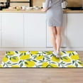 thumbnail image 2 of Yellow Lemon Kitchen Rugs and Mats Set 2 Pcs Lemons and Leaves Themed Anti Fatigue Waterproof Floor Mat Comfort Standing Runner Mat for Kitchen, Sink, Laundry (17.3" x28" + 17.3" x 47" Thick 0.4" ), 2 of 6