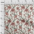 thumbnail image 2 of oneOone Cotton Poplin Maroon Fabric Floral Sewing Material Print Fabric By The Yard 42 Inch Wide, 2 of 5