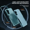 thumbnail image 3 of Compatible with Samsung Galaxy S25 Ultra Case, Hybrid Heavy Duty Military Grade Full-Body Drop Shockproof Heavy Duty Dustproof 3-Layers Rugged Anti-Scratch Cover Wireless Charging, Green, 3 of 7