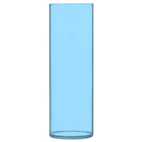 Clear Flower Vase Centerpieces Plastic Cylindrical Vases Home Wedding Decor 4"x12" Sky Blue